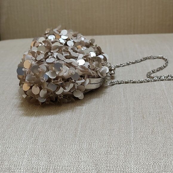 Spiegel Beige Beaded and Sequined Special Occasion Bag Vintage NWOT - Picture 8 of 11